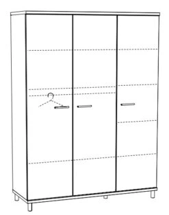 Meegroei Babykamer Naomi: Meegroei Ledikant, Commode En 3-Deurskast -Baby Thuis Verkoop 3 deurskast naomi naok3 2