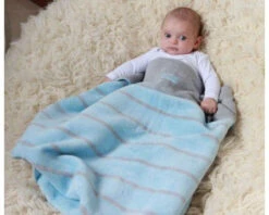 Zaffiro Grijs & Lichtblauw Gestreept 75 X 100 Cm Wiegdeken 15205 -Baby Thuis Verkoop 68e9dc2c002bf90b5102e16c 4