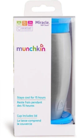 Munchkin Stainless Steel Miracle 360 Cup Blauw Anti-Lek Beker 012370 Div 9 Munchkin Stainless Steel Miracle 360 Cup Blauw Anti-Lek Beker 012370 Div -Baby Thuis Verkoop 9200000094378135 3