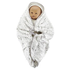 Babyjem Wit/Grijs Wikkeldeken 1116431 -Baby Thuis Verkoop Babyjem Wit Grijs Wikkeldeken 1116431 2