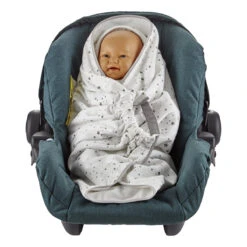 Babyjem Wit/Grijs Wikkeldeken 1116431 -Baby Thuis Verkoop Babyjem Wit Grijs Wikkeldeken 1116431 5