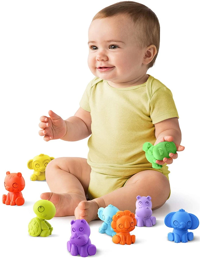 Bright Starts Tropic Animals 9 Stuks Speelgoed Dieren K12615 4 Bright Starts Tropic Animals 9 Stuks Speelgoed Dieren K12615 - Afbeelding 2