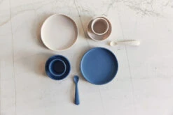 Jollein Nougat Siliconen Dinerset 705-007-00093 -Baby Thuis Verkoop Jollein Jeans Blue Siliconen Dinerset 705 007 66035 3