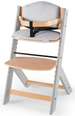 Kinderkraft Enock Grijs/Naturel Houten Kinderstoel Met Zitverkleiner KHENOC0PGRY0000 -Baby Thuis Verkoop Kinderkraft Enock Grey Kinderstoel met Zitverkleiner KHENOC0PGRY0000 2