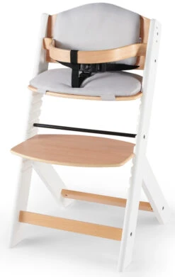 Kinderkraft Enock Wit/Naturel Houten Kinderstoel Met Zitverkleiner KHENOC0PWHT0000 -Baby Thuis Verkoop Kinderkraft Enock White Kinderstoel met Zitverkleiner KHENOC0PWHT0000 2