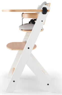 Kinderkraft Enock Wit/Naturel Houten Kinderstoel Met Zitverkleiner KHENOC0PWHT0000 -Baby Thuis Verkoop Kinderkraft Enock White Kinderstoel met Zitverkleiner KHENOC0PWHT0000 4