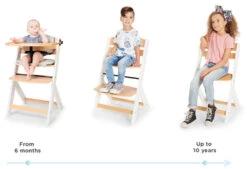 Kinderkraft Enock Wit/Naturel Houten Kinderstoel Met Zitverkleiner KHENOC0PWHT0000 -Baby Thuis Verkoop Kinderkraft Enock White Kinderstoel met Zitverkleiner KHENOC0PWHT0000 6