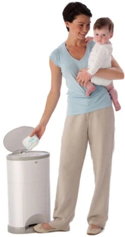 Korbell Wit Nappy Disposal System Luieremmer M250DSW -Baby Thuis Verkoop Korbell Nappy Disposal System Luieremmer 4 5