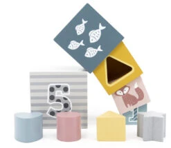 PolarB 2-in-1 Houten Stapelblokken En Vormenstoof 44016 -Baby Thuis Verkoop PolarB 2 in 1 Houten Stapelblokken en Vormenstoof 44016 7