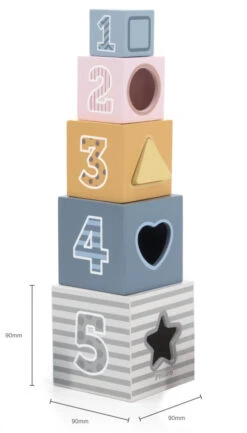 PolarB 2-in-1 Houten Stapelblokken En Vormenstoof 44016 -Baby Thuis Verkoop PolarB 2 in 1 Houten Stapelblokken en Vormenstoof 44016 8