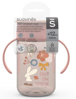 Suavinex Forest Roze 360° Drinkbeker Met Handvatten SXZFEE070164 -Baby Thuis Verkoop Suavinex Forest Roze 360 Drinkbeker met Handvatten SXZFEE070164 3