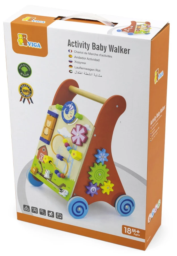 Viga Activity Walker Multicolor Houten Loopwagen 50950 10 Viga Activity Walker Multicolor Houten Loopwagen 50950 - Afbeelding 8