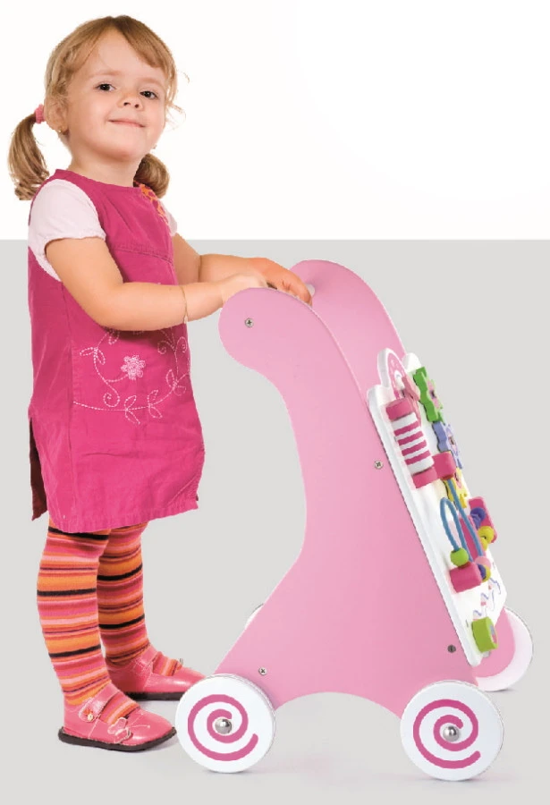 Viga Activity Walker Roze Houten Loopwagen 50178 9 Viga Activity Walker Roze Houten Loopwagen 50178 - Afbeelding 7