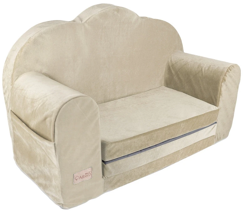 Albero Mio Cloud Sofa Velvet Beige Slaapbank V110 3 Albero Mio Cloud Sofa Velvet Beige Slaapbank V110