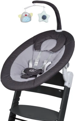 Babygo Homey Set Black Babyschommel En Kinderstoel 19013 -Baby Thuis Verkoop babygo homey set dark greyblack babyschommel en kinderstoel 19013 3