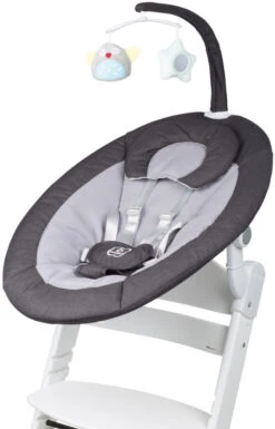 Babygo Homey Set Black/White Babyschommel En Kinderstoel 19014 -Baby Thuis Verkoop babygo homey set dark greywhite babyschommel en kinderstoel 19014 3