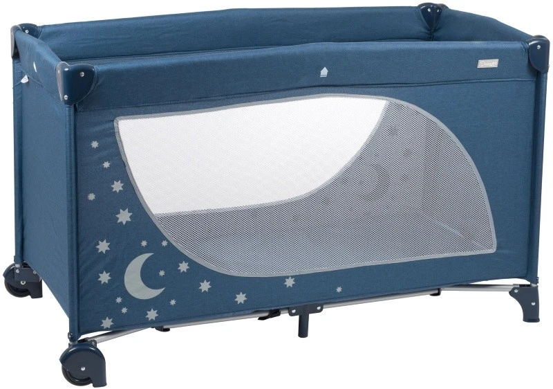 Babygo MoonStars Navy Melange Campingbed 4804 3 Babygo MoonStars Navy Melange Campingbed 4804