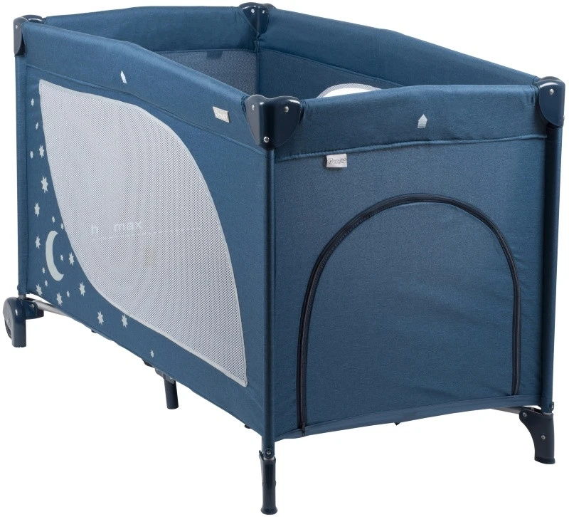 Babygo MoonStars Navy Melange Campingbed 4804 4 Babygo MoonStars Navy Melange Campingbed 4804 - Afbeelding 2