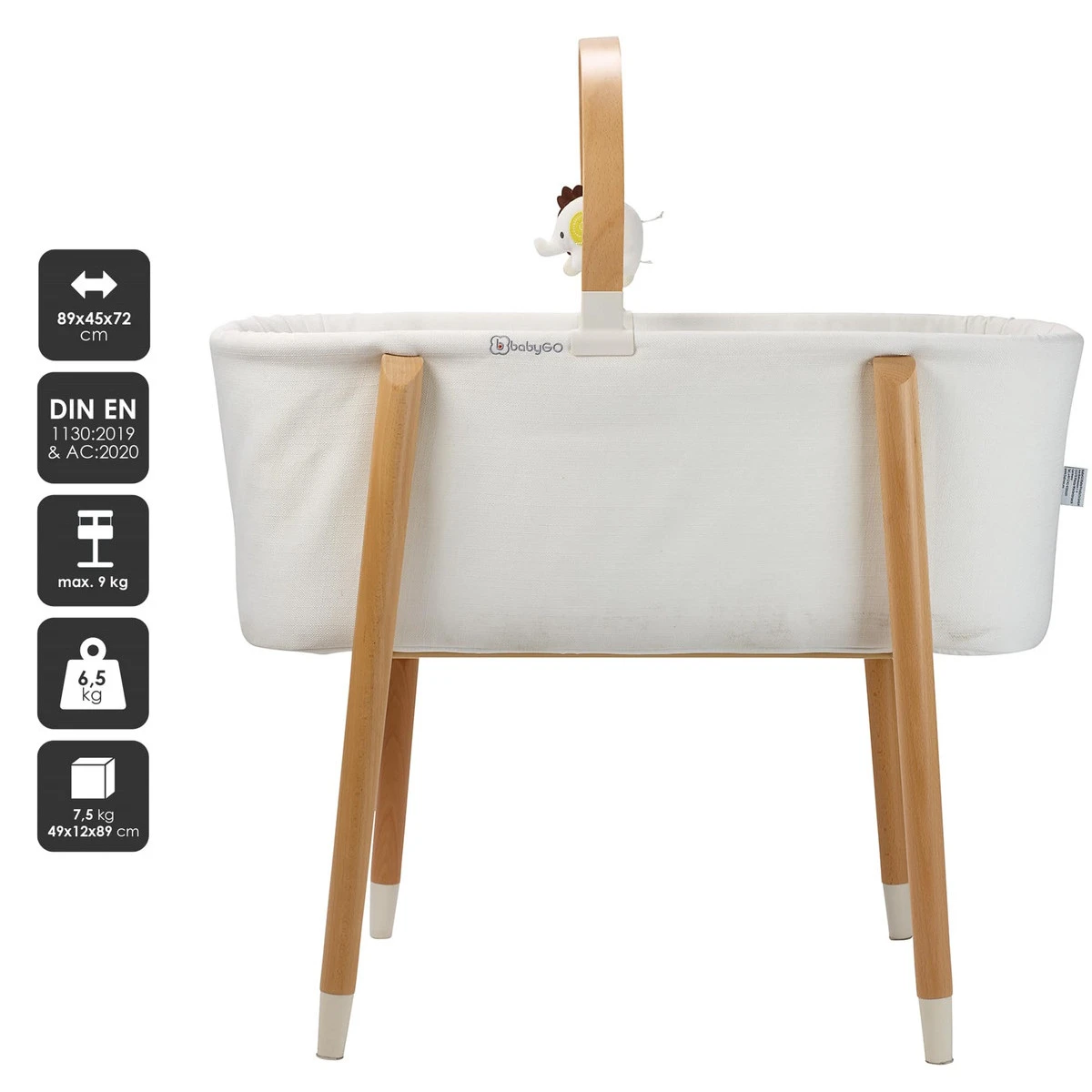 Babygo Sleep Good White Wieg 4351 7 Babygo Sleep Good White Wieg 4351 - Afbeelding 5