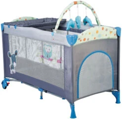 Babygo Sleepwell Blue Campingbed Met Bodemverhoger 4404 -Baby Thuis Verkoop babygo sleepwell blue campingbed met bodemverhoger 1