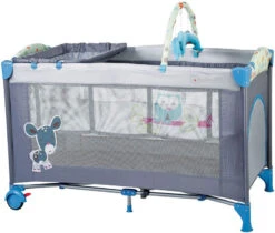Babygo Sleepwell Blue Campingbed Met Bodemverhoger 4404