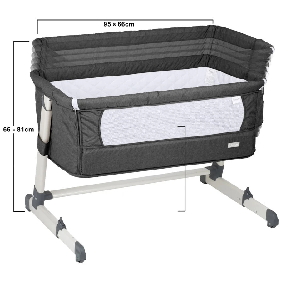 Babygo Together Dark Grey Wieg Aan Bed 460-4 10 Babygo Together Dark Grey Wieg Aan Bed 460-4 - Afbeelding 8