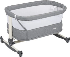 Babygo Vivaldi Grey Wieg Aan Bed 4651 -Baby Thuis Verkoop babygo vivaldi grey wieg aan bed 4651 1