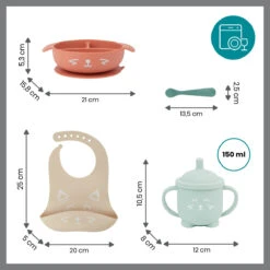 Babymoov Learn'Isy Vos Kinderservies Set Incl. Silicone Slab A005402 -Baby Thuis Verkoop babymoov learnisy vos kinderservies set incl. silicone slab a005402 5