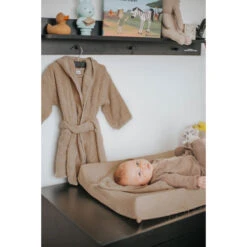 MamaLoes Badstof Zand 1-2jr Badjas ML010306 -Baby Thuis Verkoop badstof nougat 01 19