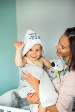 Baby Ono Bamboo Grijs Vosjes 76x76 Cm Badcape 345/03 -Baby Thuis Verkoop bamboo 2