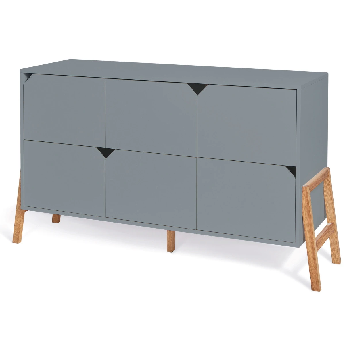 Bellamy Lotta Grey Babykamer: Ledikant/Juniorbed En Commode Met 6 Lades 10 Bellamy Lotta Grey Babykamer: Ledikant/Juniorbed En Commode Met 6 Lades - Afbeelding 8