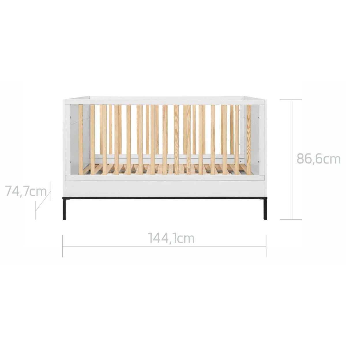 Bellamy Lumi White Babykamer: Ledikant/Juniorbed En Commode 12 Bellamy Lumi White Babykamer: Ledikant/Juniorbed En Commode - Afbeelding 10