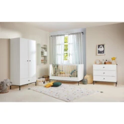 Bellamy Lumi White 2-Deurskast LUBISZ2D -Baby Thuis Verkoop bellamy lumi white babykamer ledikant juniorbed commode en 2 deurskast 2