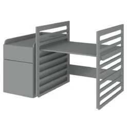 Bellamy UP! Grey 70 X 120/160 Cm 2-in-1 Meegroei Ledikant En Commode Incl. Lade -Baby Thuis Verkoop bellamy up grey 70 x 120 160 cm 2 in 1 meegroei ledikant en commode 6 1