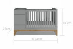 Bellamy UP! Grey 70 X 120/160 Cm 2-in-1 Meegroei Ledikant En Commode Incl. Lade -Baby Thuis Verkoop bellamy up grey 70 x 120 160 cm 2 in 1 meegroei ledikant en commode 8 1