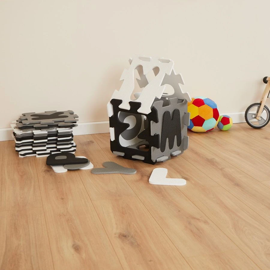 Bieco Zwart/Wit Schuimrubber Alfabet Puzzel Mat 19201506 6 Bieco Zwart/Wit Schuimrubber Alfabet Puzzel Mat 19201506 - Afbeelding 4