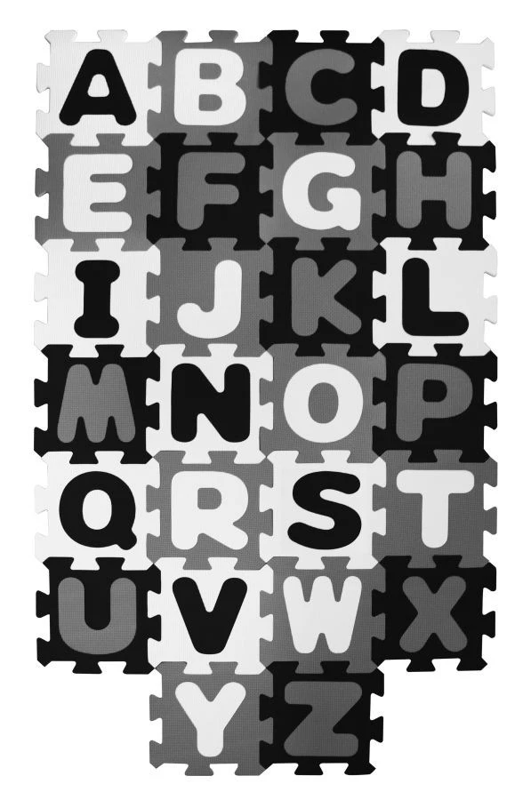 Bieco Zwart/Wit Schuimrubber Alfabet Puzzel Mat 19201506 3 Bieco Zwart/Wit Schuimrubber Alfabet Puzzel Mat 19201506