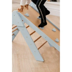 Luna Toys Blauw Houten Klimrek Met Glijbaan LU-36967 -Baby Thuis Verkoop blue 6