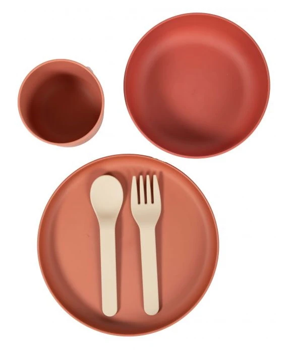 Bo Jungle B-Dinner Terracotta 5-delige Biologische Dinerset B551030 4 Bo Jungle B-Dinner Terracotta 5-delige Biologische Dinerset B551030 - Afbeelding 2
