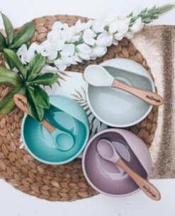 Bo Jungle B-Suction Bowl Grijs Kommetje Met Lepel B500600 -Baby Thuis Verkoop bo jungle b suction bowl 12