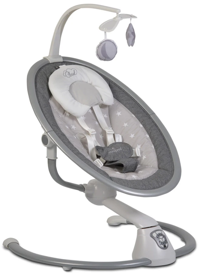 Cangaroo Cloud Grey Stars Swing Elektrische Babyschommel 48123 4 Cangaroo Cloud Grey Stars Swing Elektrische Babyschommel 48123 - Afbeelding 2