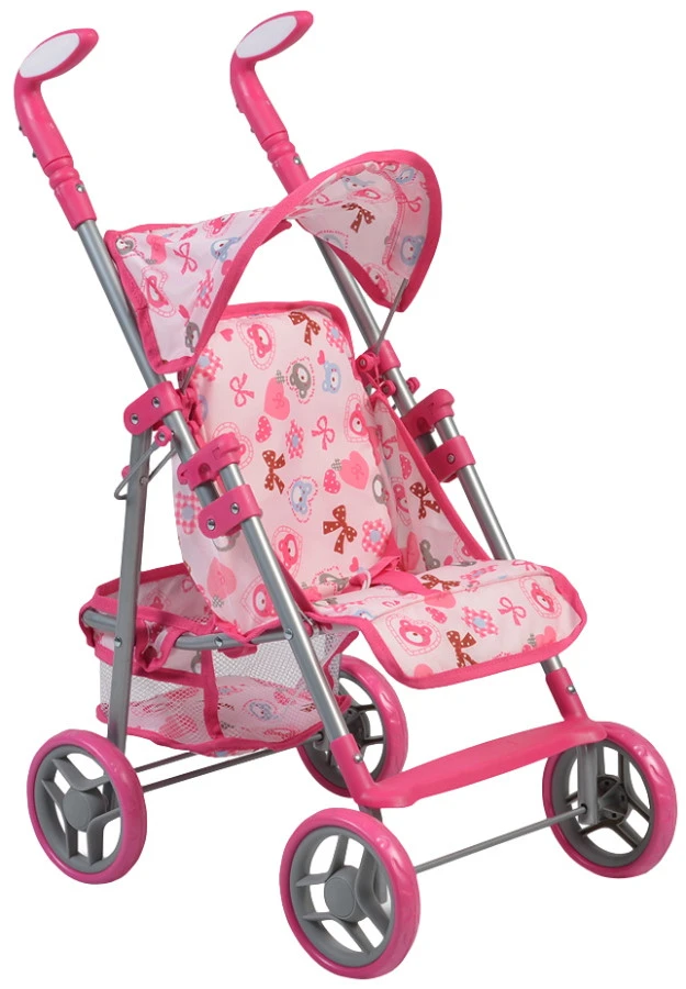 Cangaroo Flower Garden Pink Poppenbuggy 3 Cangaroo Flower Garden Pink Poppenbuggy