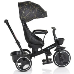Cangaroo Fusion Black Driewieler Met Duwstang 110337 -Baby Thuis Verkoop cangaroo fusion black driewieler met duwstang 110337 5