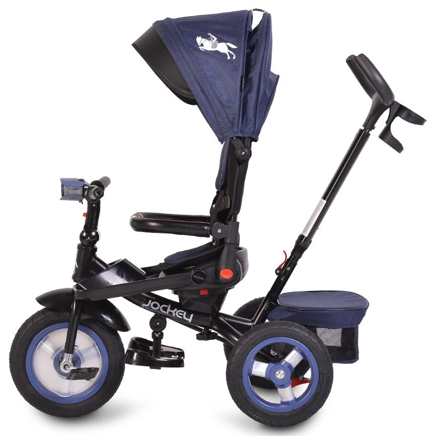 Cangaroo Jockey Trike Grey Stars Driewieler Met Duwstang En Zonnekap 6 Cangaroo Jockey Trike Grey Stars Driewieler Met Duwstang En Zonnekap - Afbeelding 4