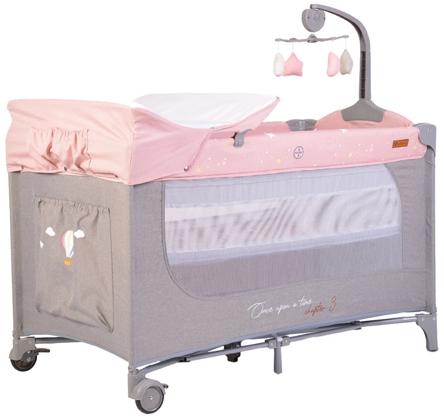 Cangaroo Once Upon A Time 3 Pink Campingbed Met Aankleedvlak 3 Cangaroo Once Upon A Time 3 Pink Campingbed Met Aankleedvlak