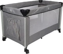 Ding Stripe Grey Melange Deluxe Campingbed DI-271804 20 Ding Stripe Grey Melange Deluxe Campingbed DI-271804 -Baby Thuis Verkoop ding campingbed deluxe grey 1e aanzicht vakk