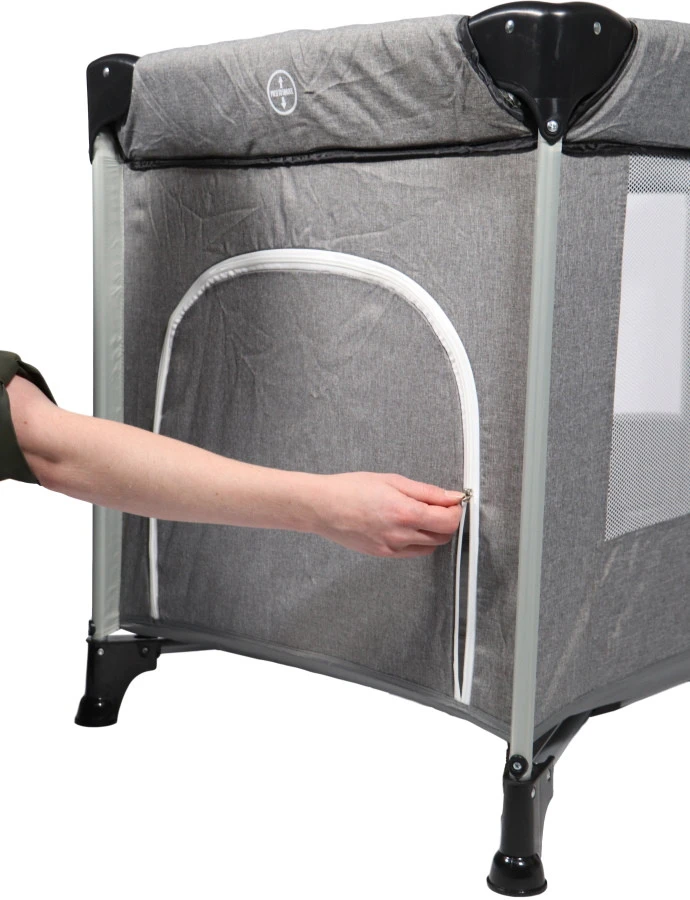 Ding Stripe Grey Melange Deluxe Campingbed DI-271804 9 Ding Stripe Grey Melange Deluxe Campingbed DI-271804 - Afbeelding 7