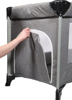 Ding Stripe Grey Melange Deluxe Campingbed DI-271804 25 Ding Stripe Grey Melange Deluxe Campingbed DI-271804 -Baby Thuis Verkoop ding campingbed deluxe grey luik02k