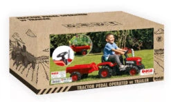 Dolu Rood Traptractor Met Aanhangwagen 8153 -Baby Thuis Verkoop dolu rood tractor met aanhangwagen 8153 2 1