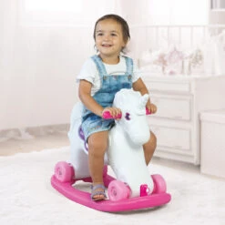 Dolu Unicorn Roze/Wit Hobbelpaard 2509 -Baby Thuis Verkoop dolu unicorn roze wit hobbelpaard 5